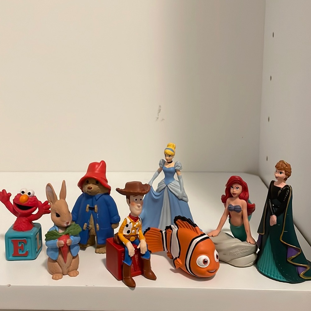 Tonies NWOB - Elmo, Rabbit, Paddington, Woody, Cinderella, Nemo, Ariel, Anna